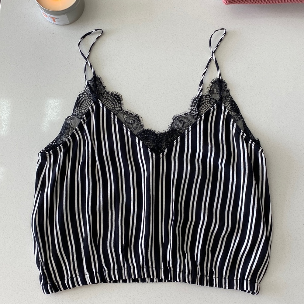 Wilfred Striped cropped camisole